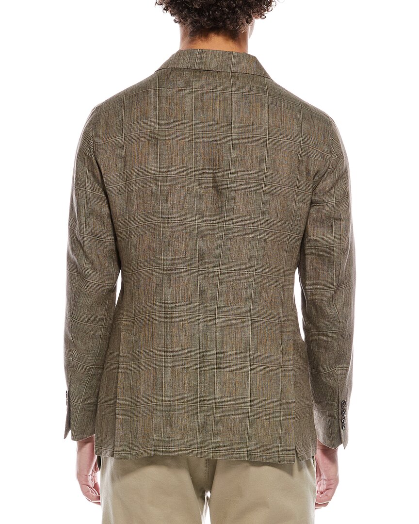 plaid linen sutton jacket