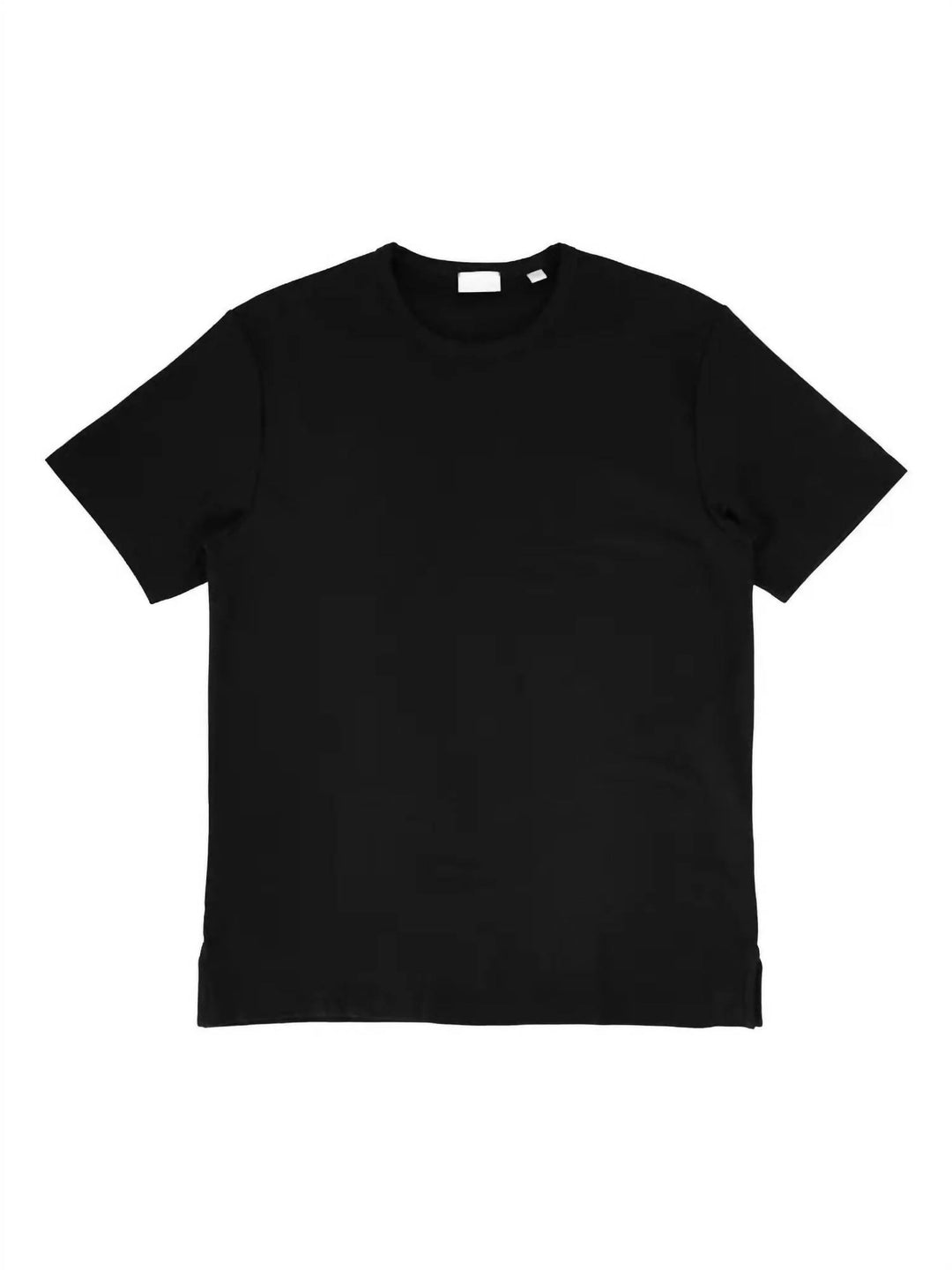 pique crew neck t-shirt in black