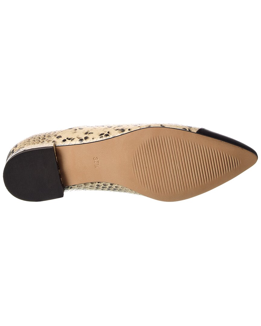 parma snake-embossed leather flat