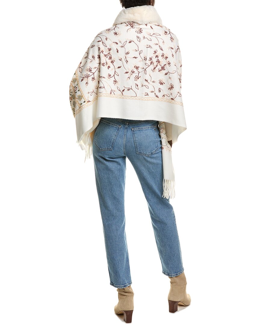 embroidered floral wrap