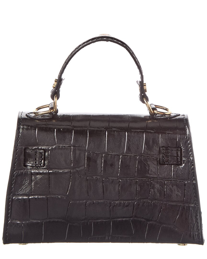 blakely croc-embossed leather satchel