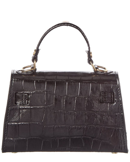 blakely croc-embossed leather satchel