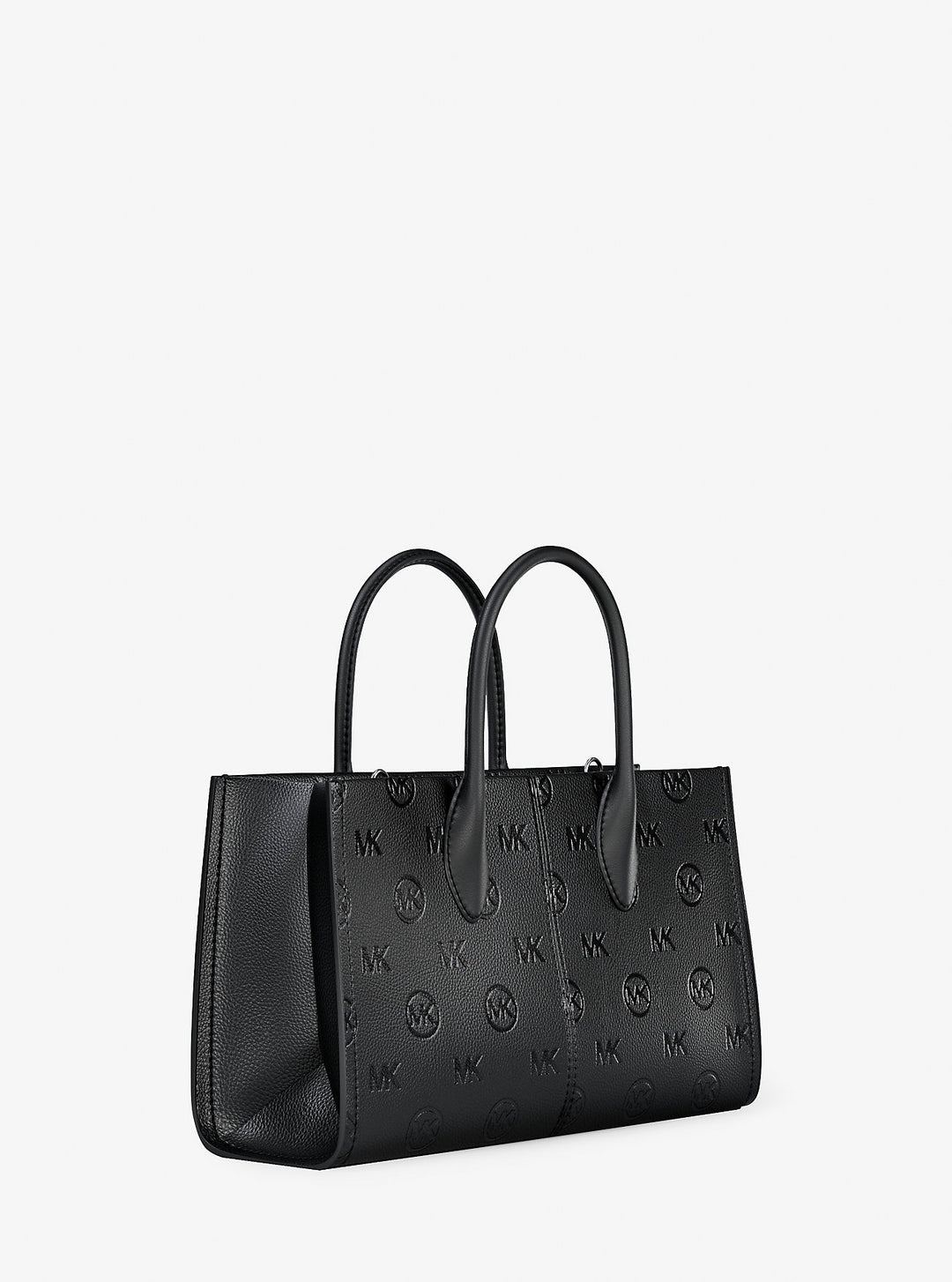 mirella medium logo debossed satchel