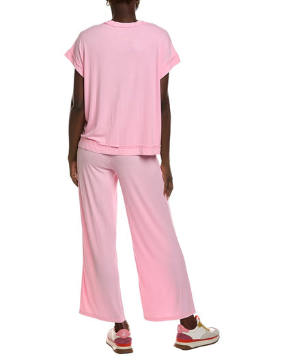 2pc ribbed acid wash top & pant set