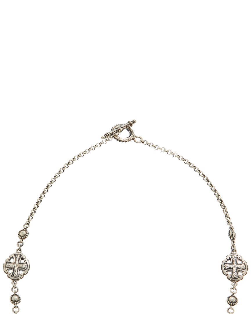 aspasia silver & 18k toggle necklace