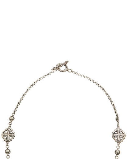 aspasia silver & 18k toggle necklace