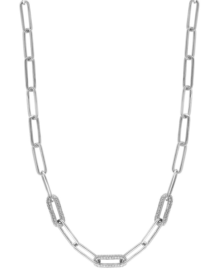 silver 1.09 ct. tw. diamond necklace
