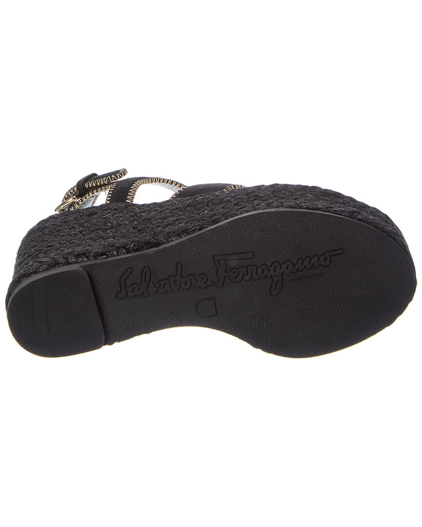 ferragamo renee suede wedge sandal