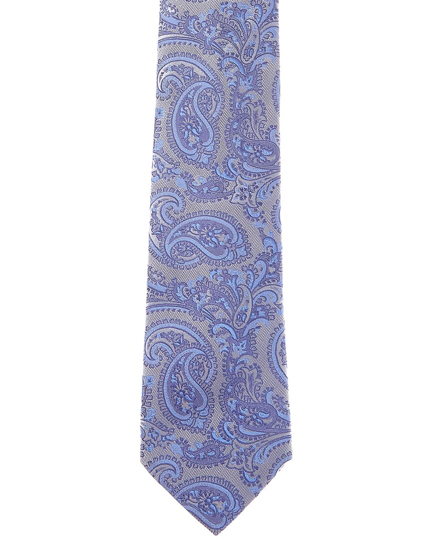 blue paisley silk tie