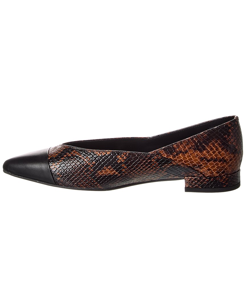 parma snake-embossed leather flat