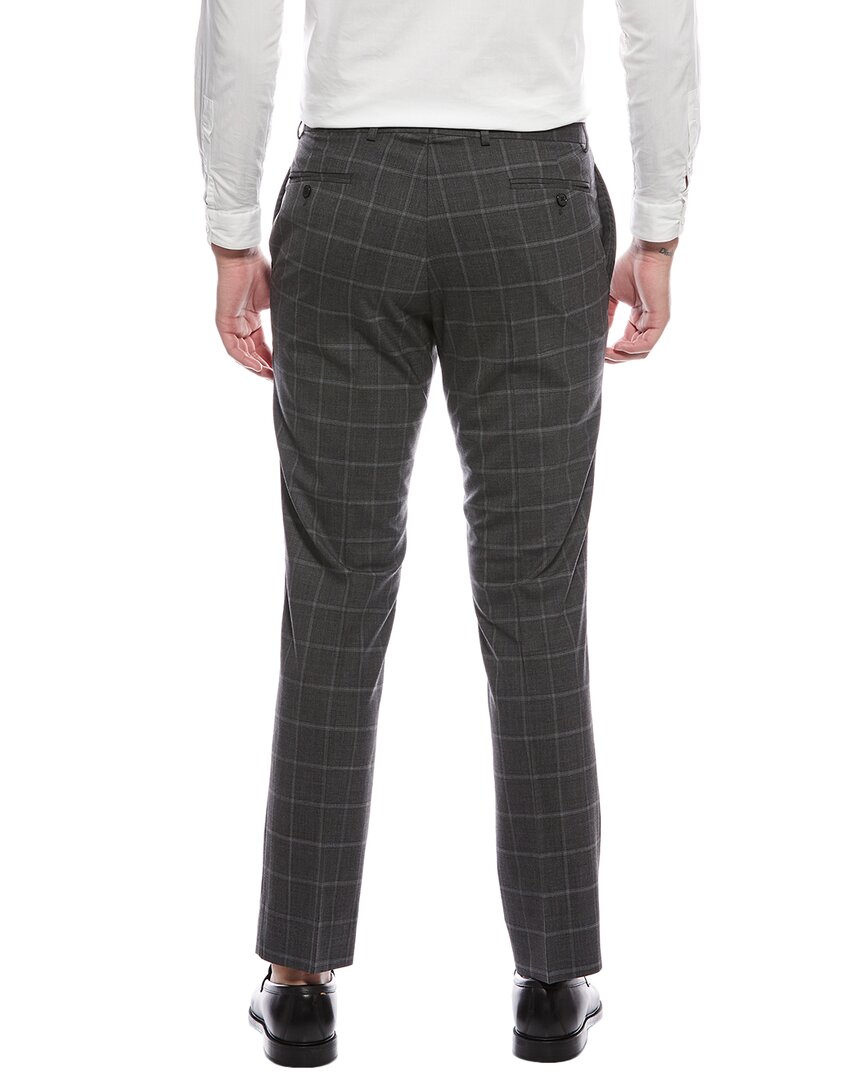 classic flat front wool-blend trouser