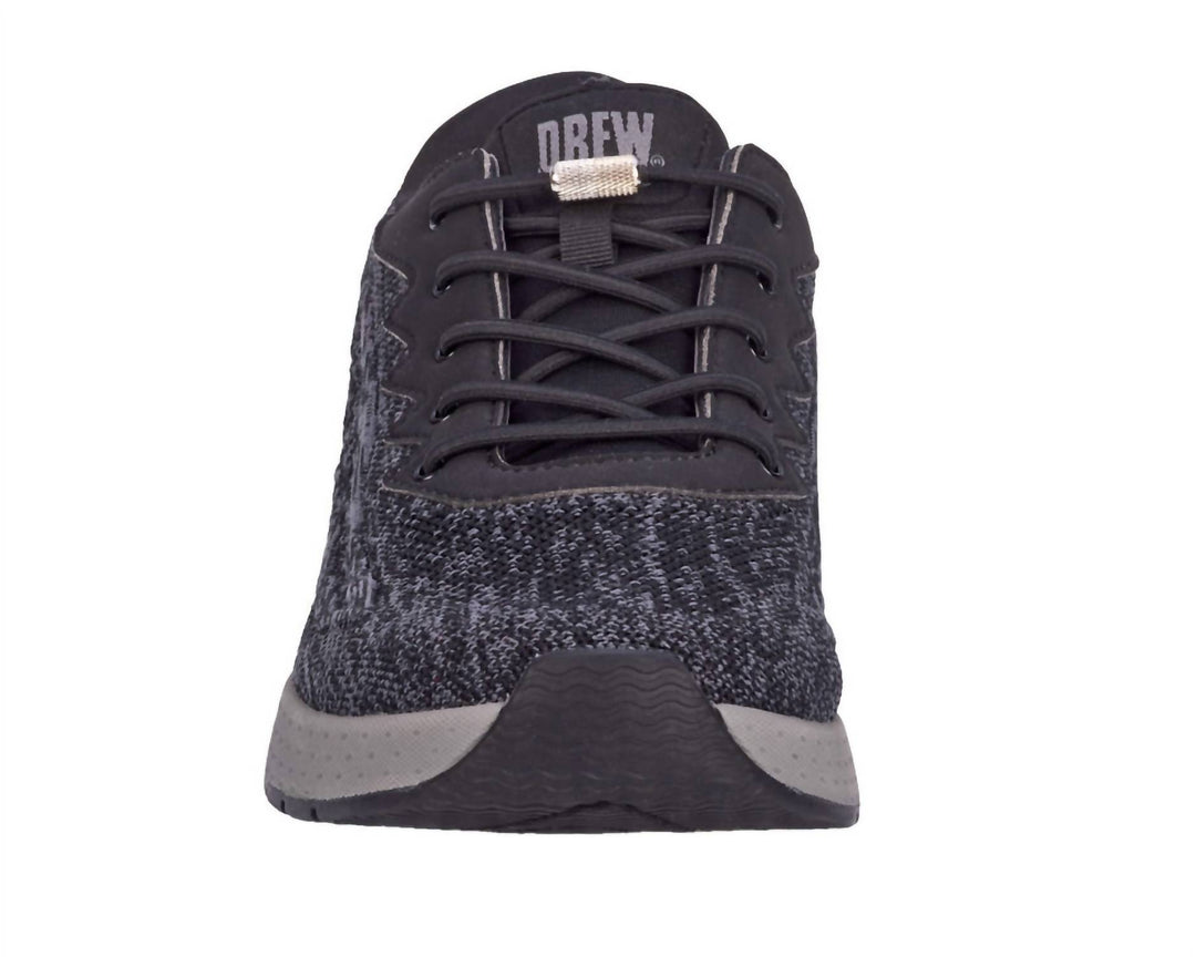 men's explore slip on sneakers in black mesh combo