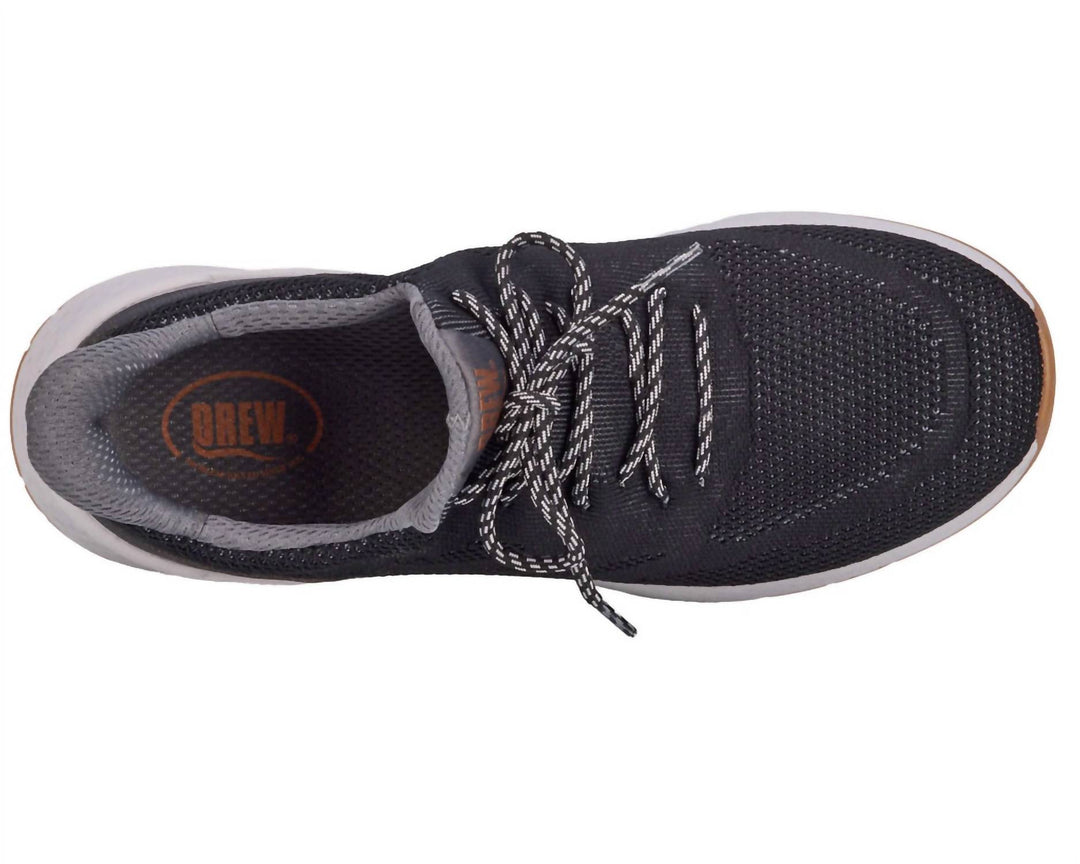 men's echo comfort sneakers in black mesh combo
