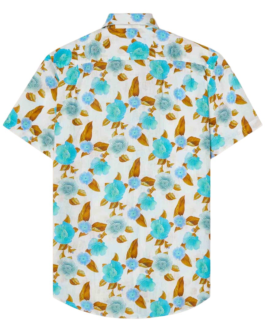 morgan floral print linen shirt