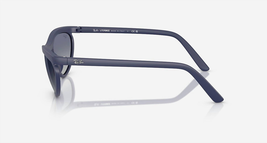 men's liteforce sunglasses in matte blue mirror blue