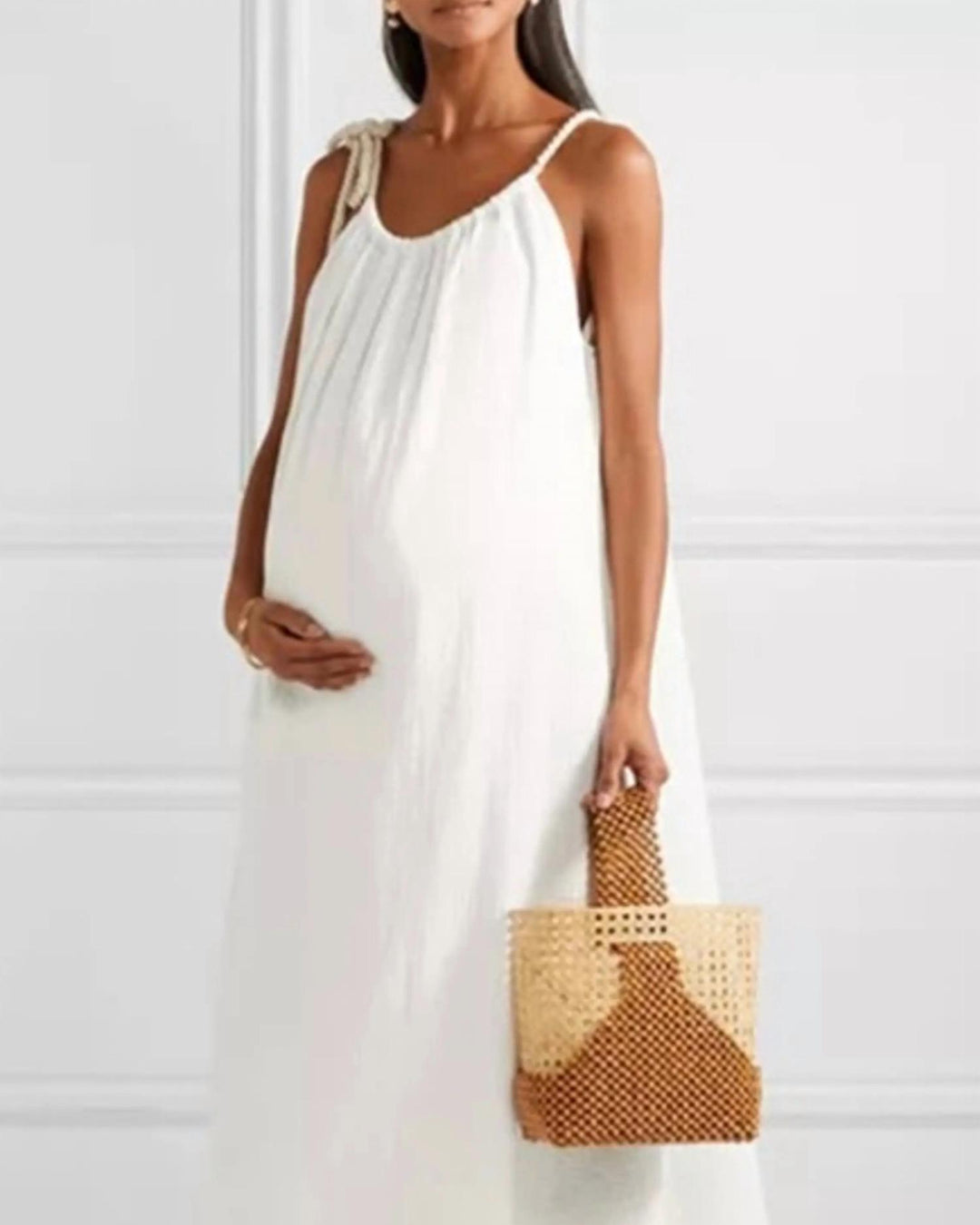 sienna maternity dress in white