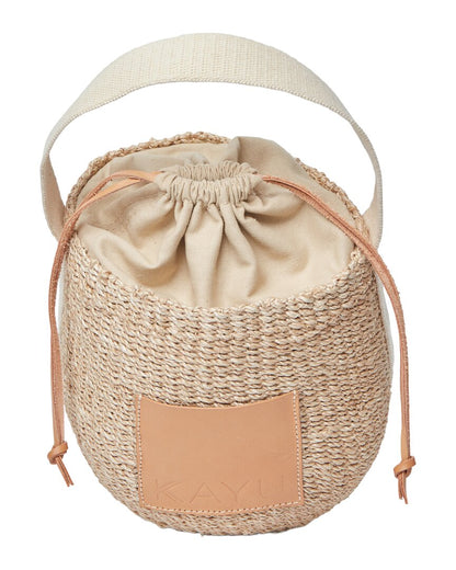 mila straw bucket bag