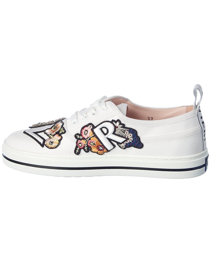 call me vivier patch canvas sneaker