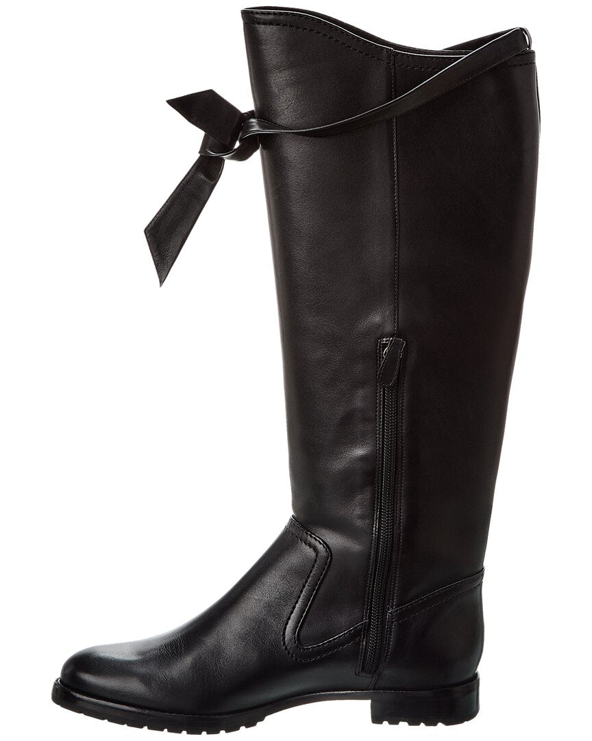 clarita saddlery leather knee-high boot
