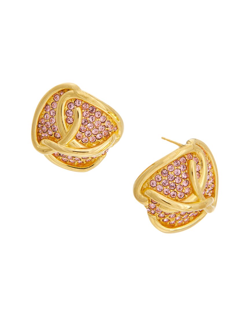 braided o pave stud earrings