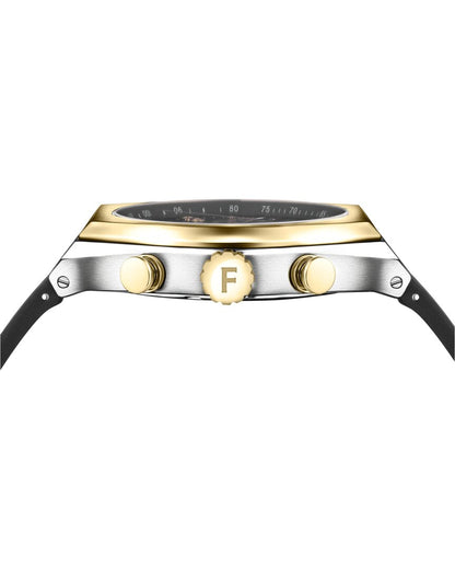 ferragamo men's tonneau chrono watch