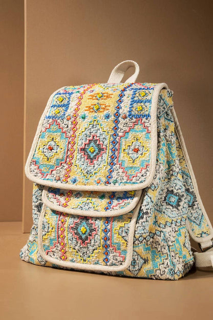 women's handmade backpack in monet
