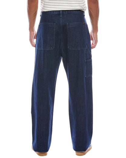 blue utility wide leg jean