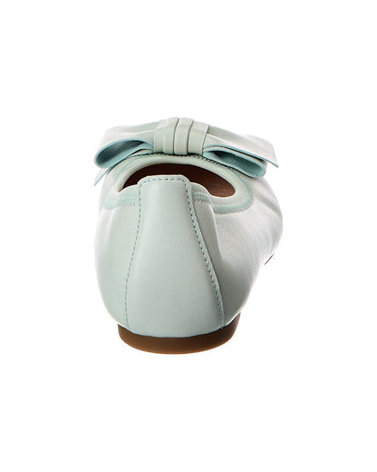 bow leather ballet flat