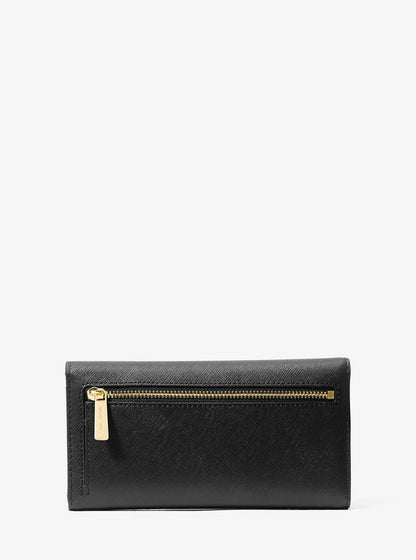 jet set travel crossgrain leather tri-fold wallet