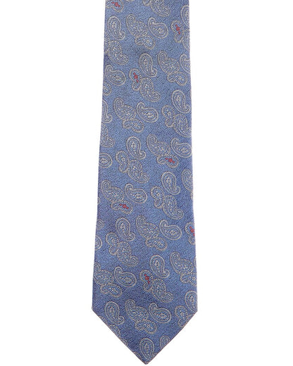 blue paisley silk tie