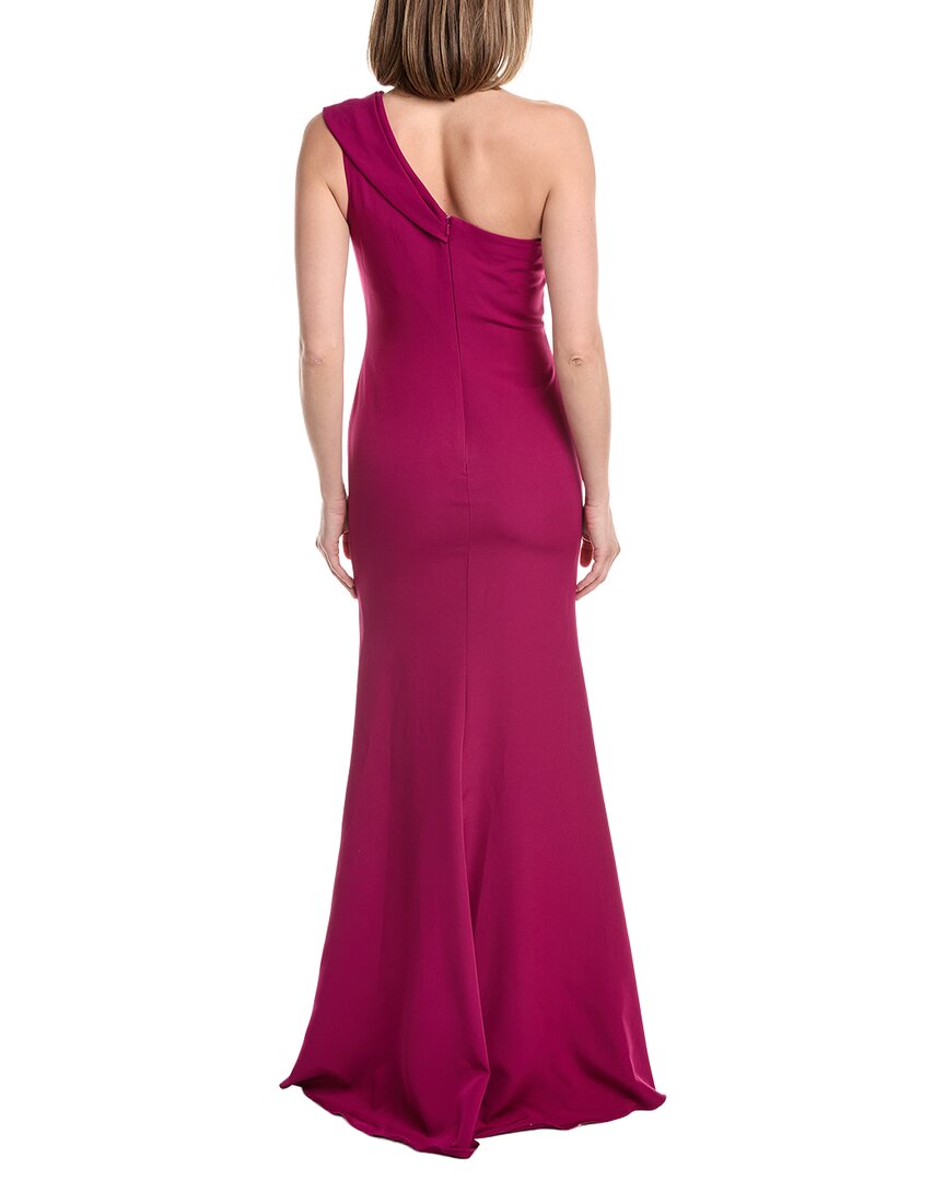 one-shoulder column gown
