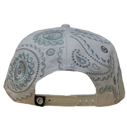 men's casablanca canvas snapback cap in white