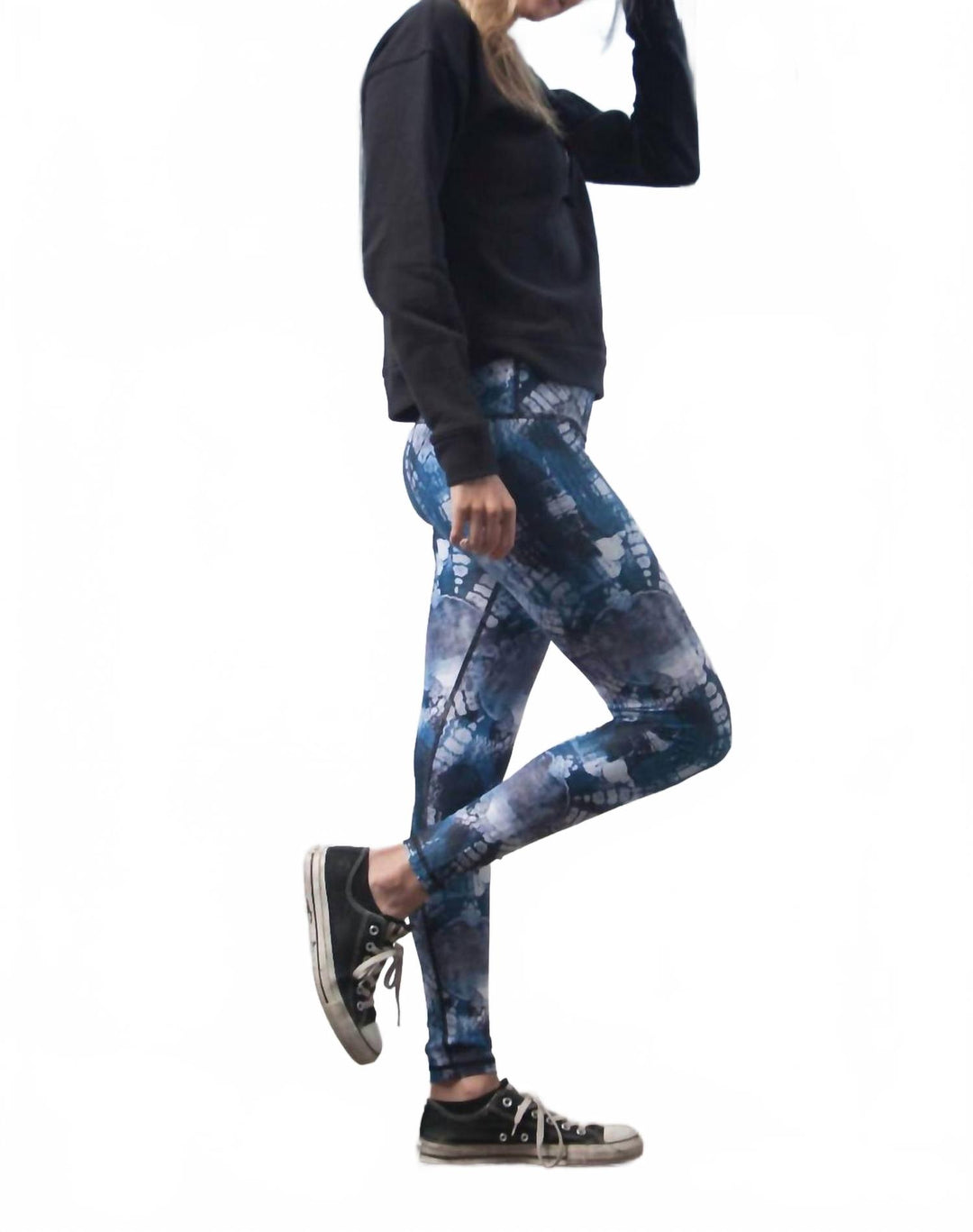 women's supernature printed legging in blue