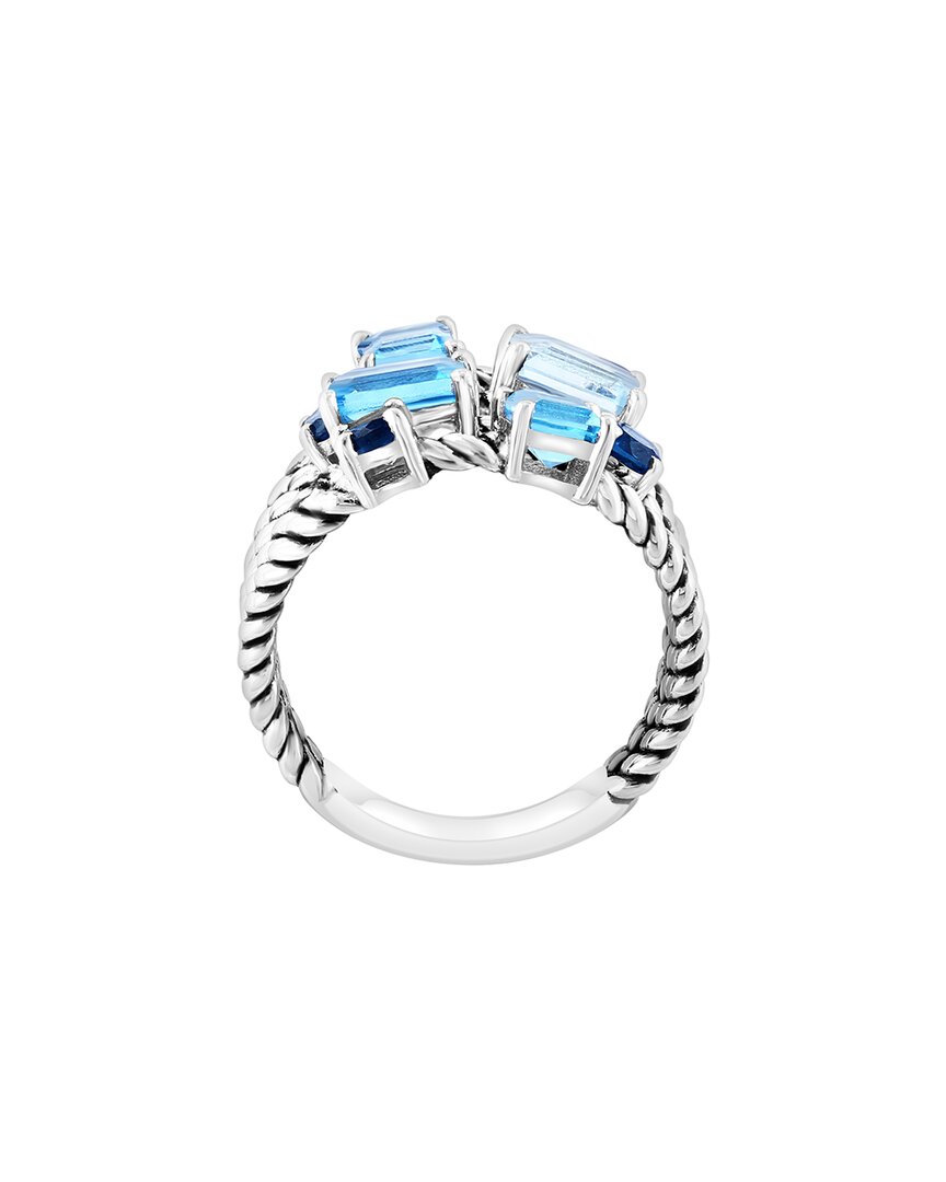 silver 3.60 ct. tw. blue topaz, london blue topaz, sky blue