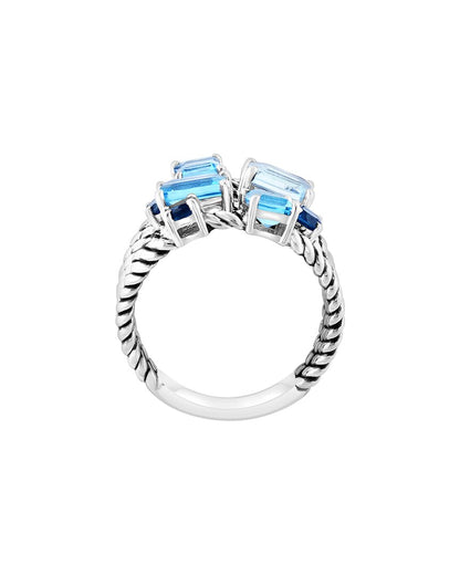 silver 3.60 ct. tw. blue topaz, london blue topaz, sky blue