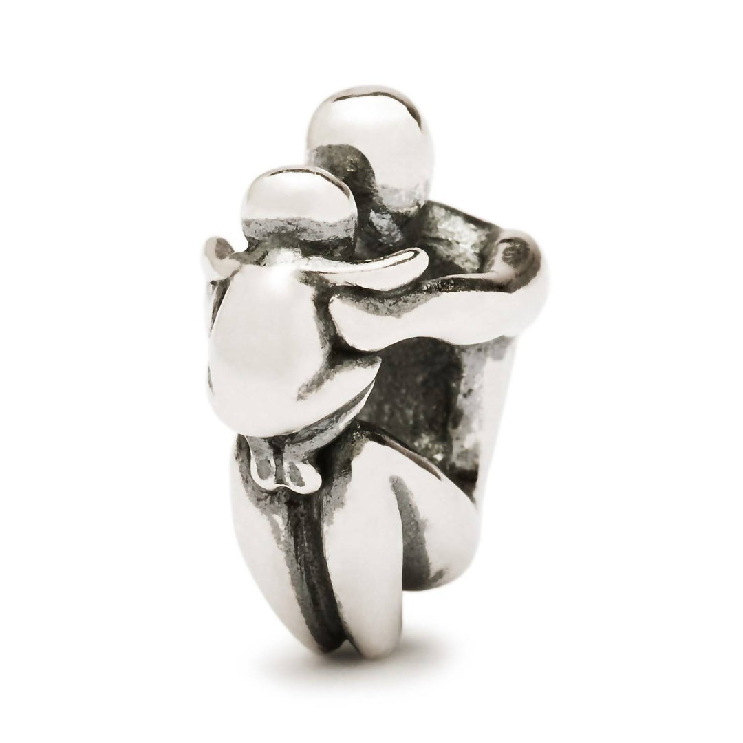 women's maternity bead charm in silver