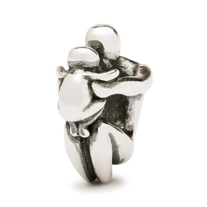 women's maternity bead charm in silver