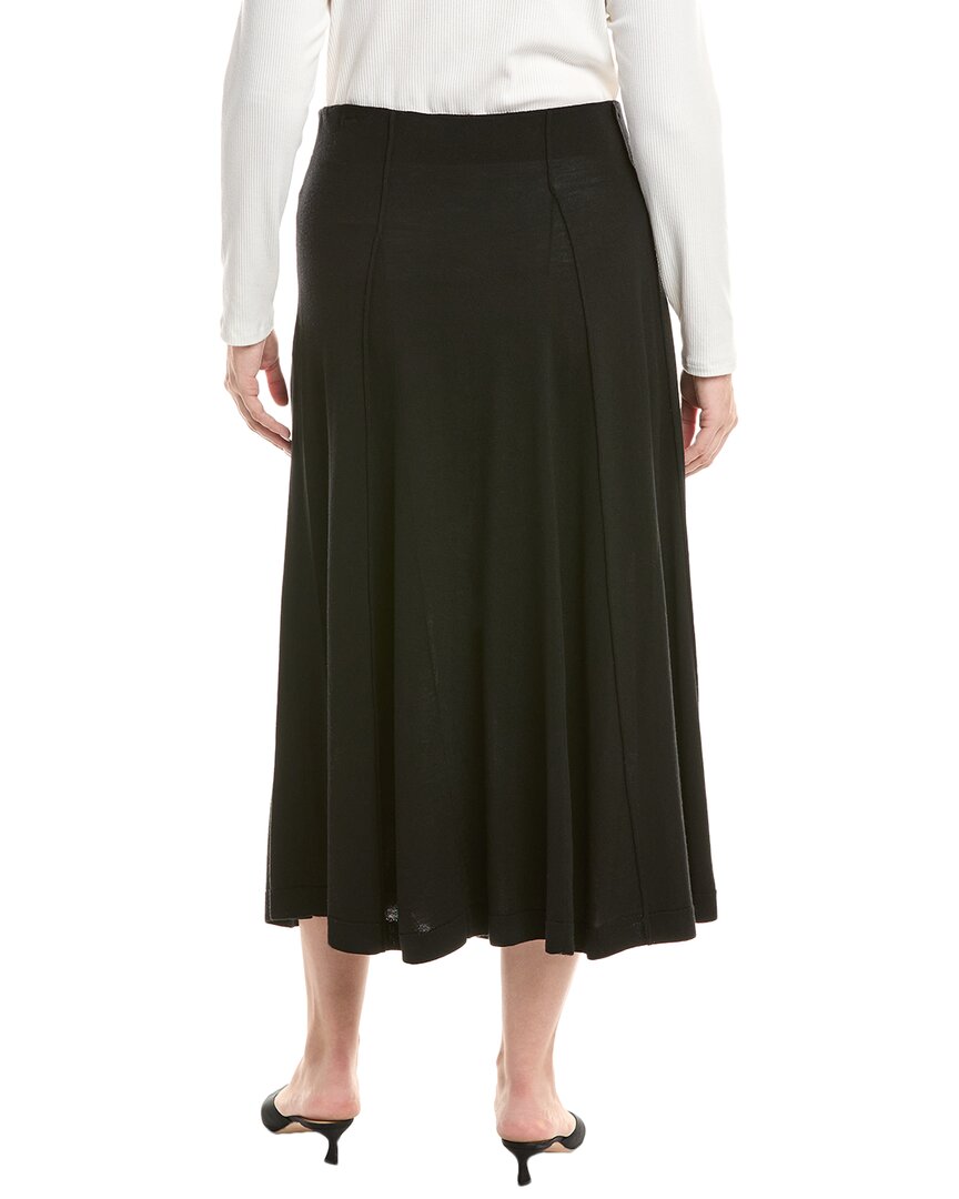 godet wool-blend knit skirt