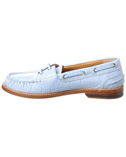 rimion croc-embossed leather loafer