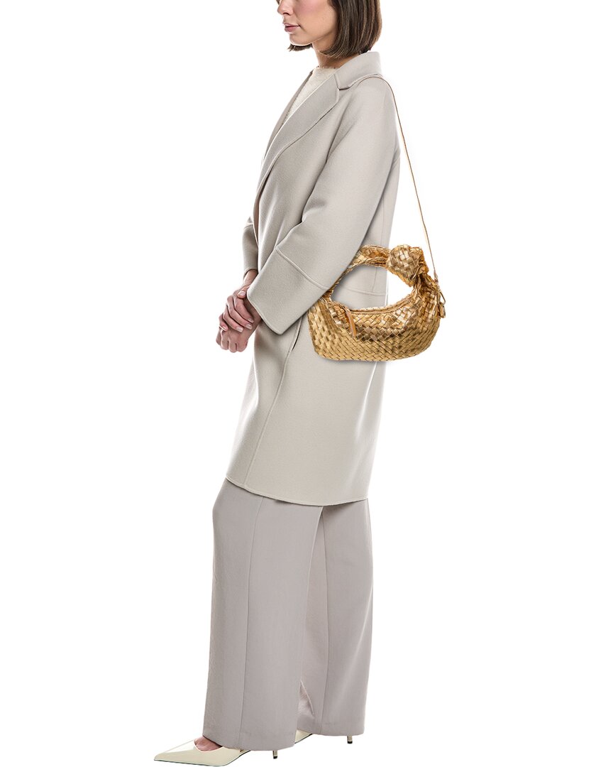 mae hand-woven leather shoulder bag
