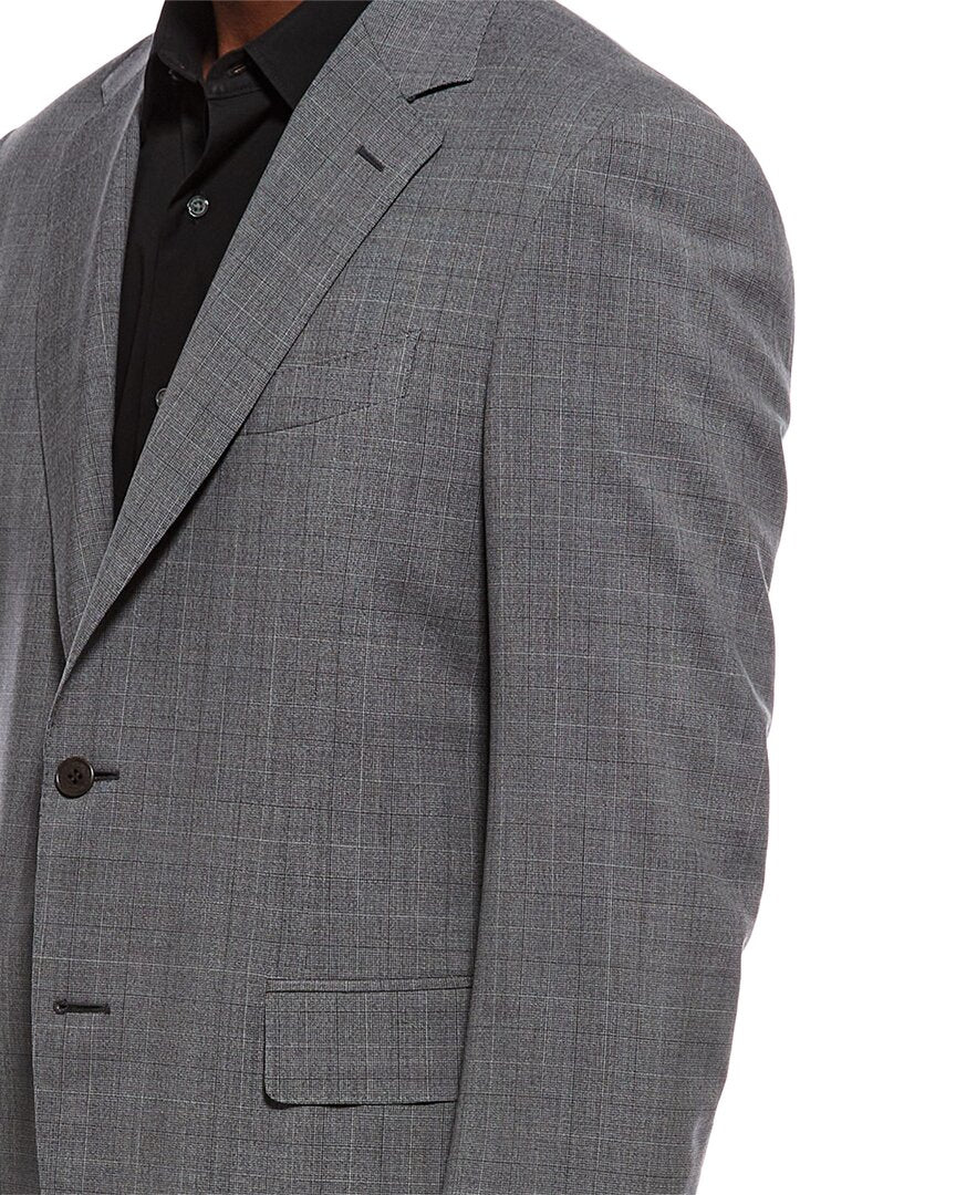 2pc wool suit with flat front pant