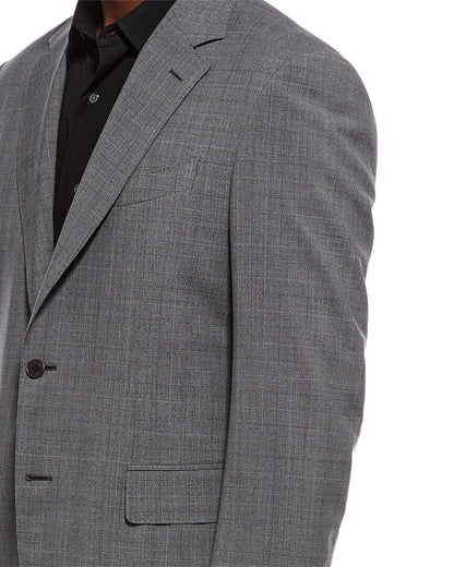2pc wool suit with flat front pant