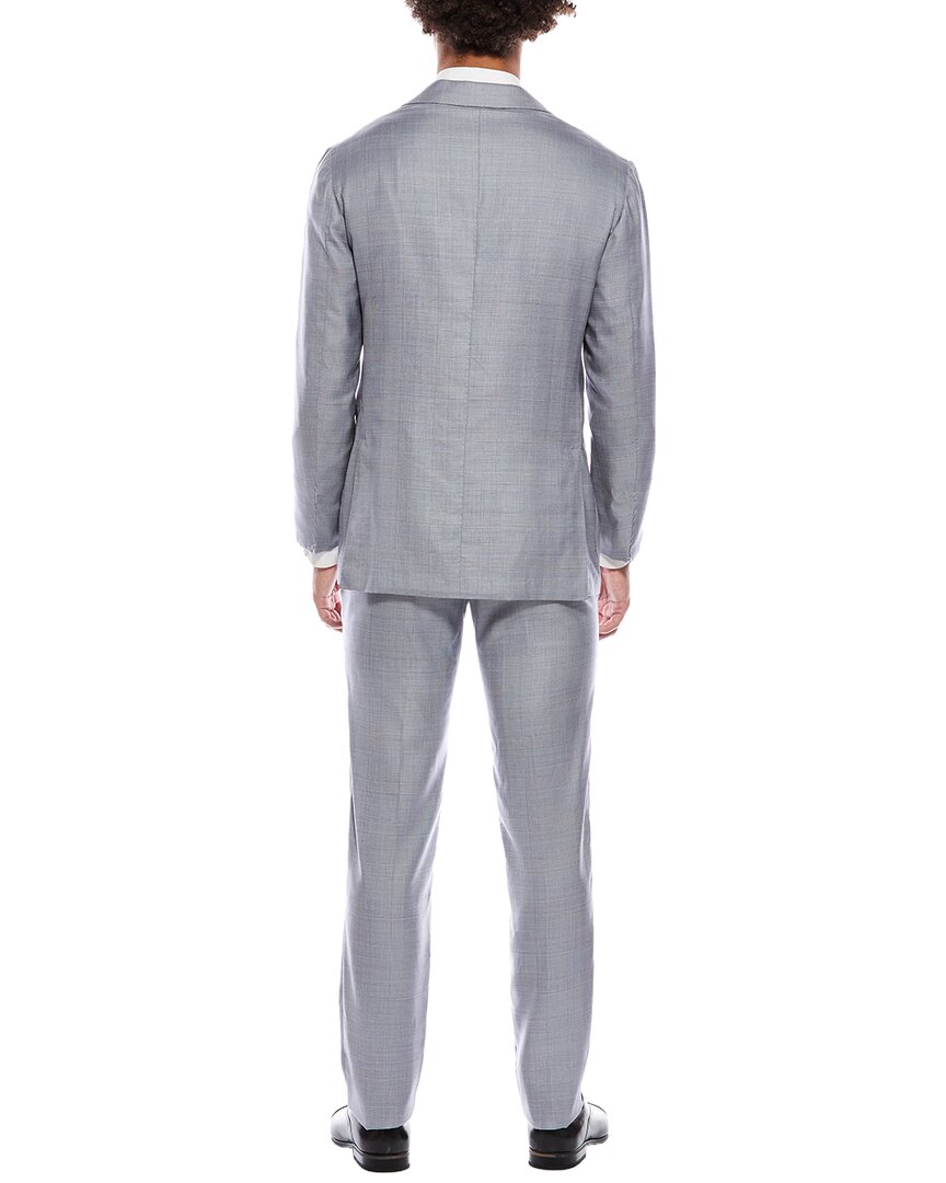 2pc cashmere, linen, & silk-blend suit