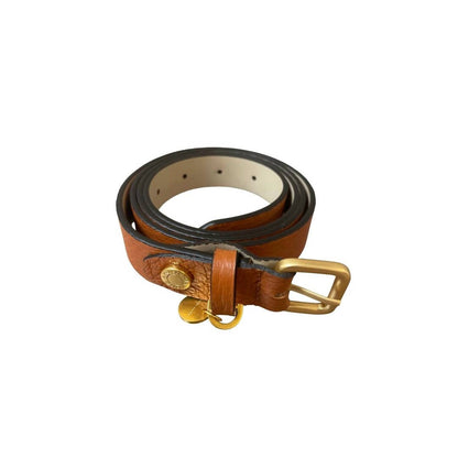 women's leather belt in caramel