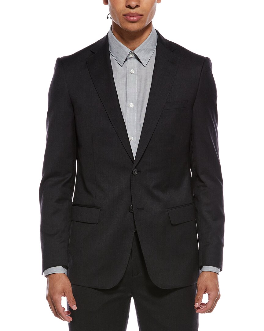 2pc wool suit with flat front pant