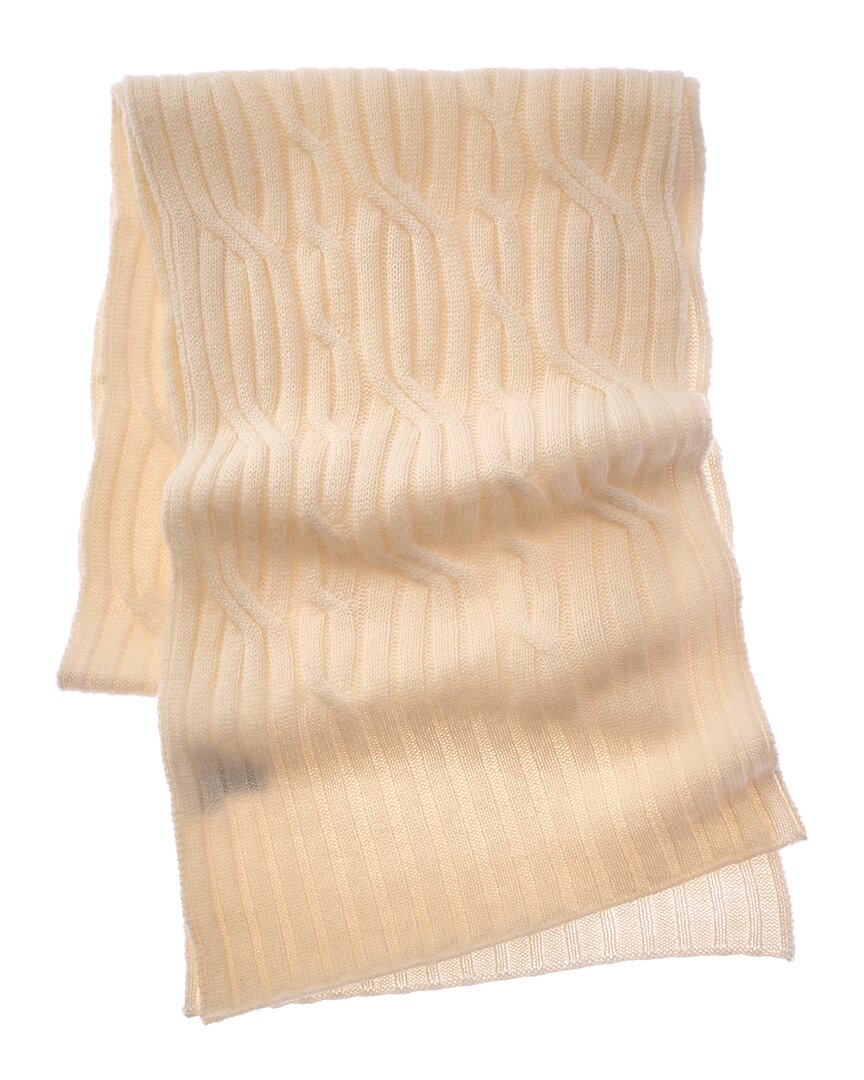 wide cable cashmere scarf
