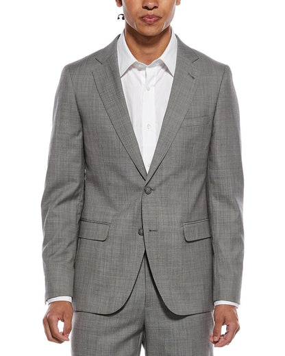 2pc wool-blend patro suit with flat front pant
