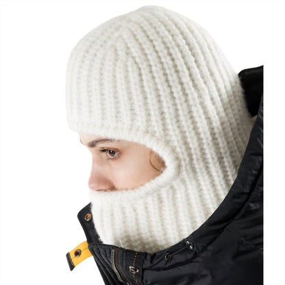 women's balaclava ski mask in off-white