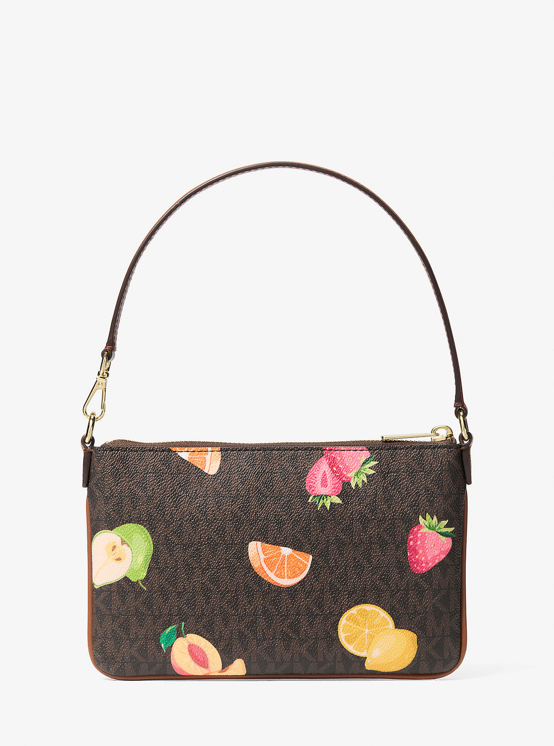 jet set travel small printed signature logo wristlet