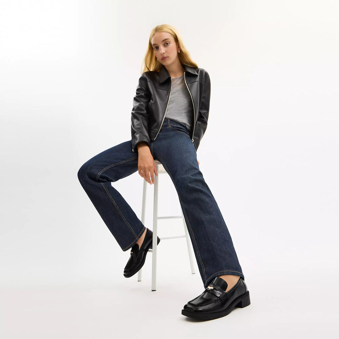 square toe loafer
